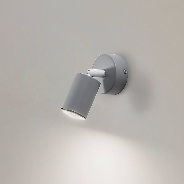 Wandstrahler Livia, grau, 13 cm, Metall, verstellbar, GU10 günstig online kaufen