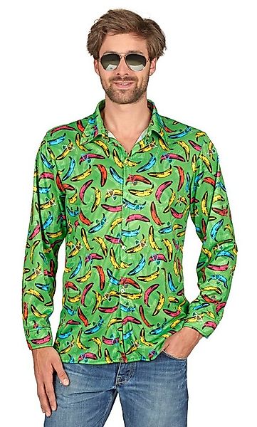 andrea-moden Kostüm Pop Banana Retro Hippie Hemd für Herren, Grün günstig online kaufen