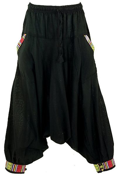 Guru-Shop Relaxhose Pluderhose, Aladinhose Nepali - schwarz Ethno Style, al günstig online kaufen