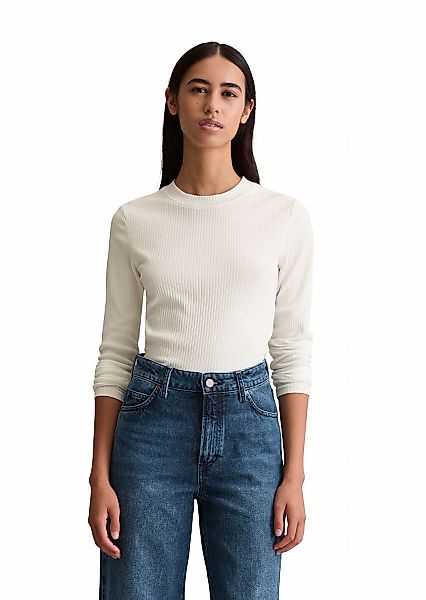 Marc OPolo DENIM Langarmshirt Rundhalsausschnitt, slim fit, Bio-Baumwolle günstig online kaufen