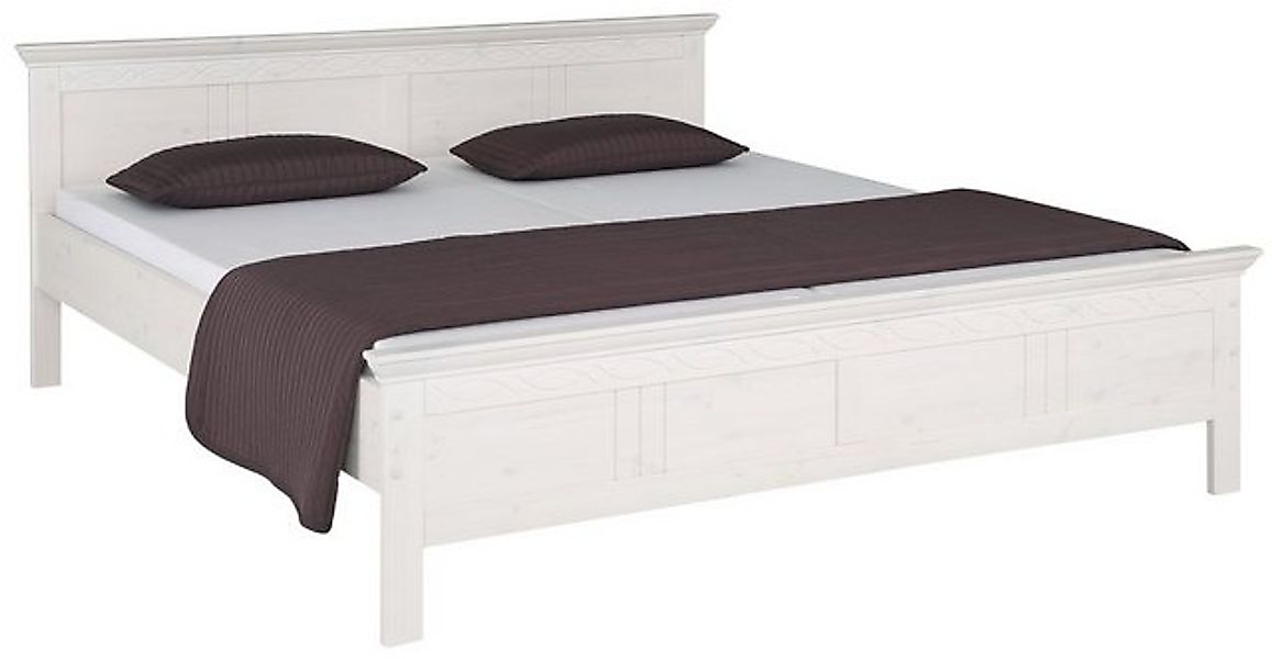 Home affaire Massivholzbett "Indra, TOPSELLER, Landhausstil, edles Design,z günstig online kaufen