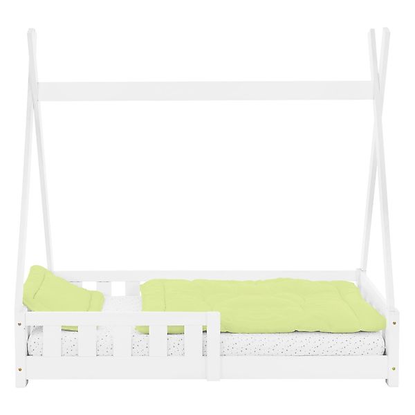 ML-DESIGN Spielbett Hausbett Tipi Zeltbett inkl. Lattenrost Bodenbett Kinde günstig online kaufen