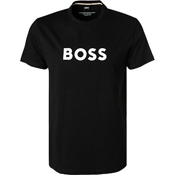 BOSS T-Shirt RN Sun Protection mit großem Markenprint auf der Brust günstig online kaufen