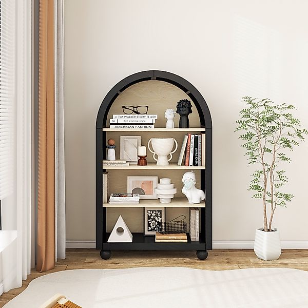 MilestoneHOMELIFE Bücherregal mit bogenförmigem Design, vier günstig online kaufen