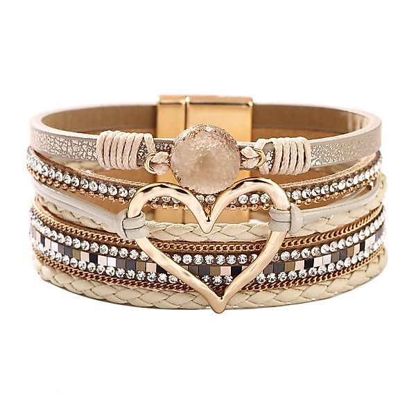 KARMA Lederarmband Lederarmband Herz vers. Farben günstig online kaufen