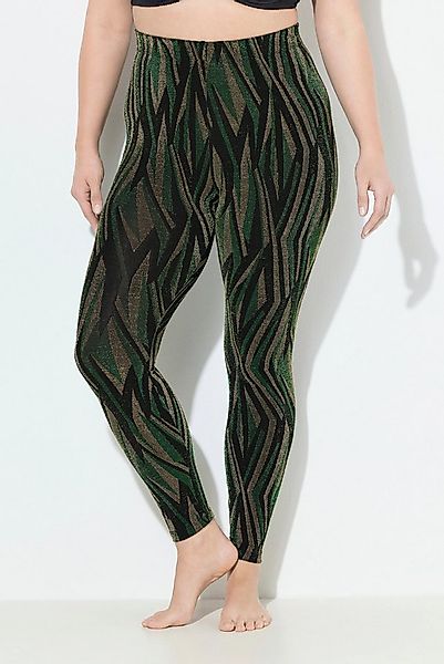 Ulla Popken Feinstrumpfhose Strumpf-Leggings Streifenmuster Glitter günstig online kaufen