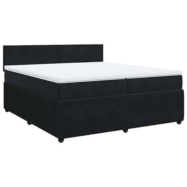 vidaXL Boxspringbett mit Matratze Schwarz 200x200 cm Samt 3290126 günstig online kaufen