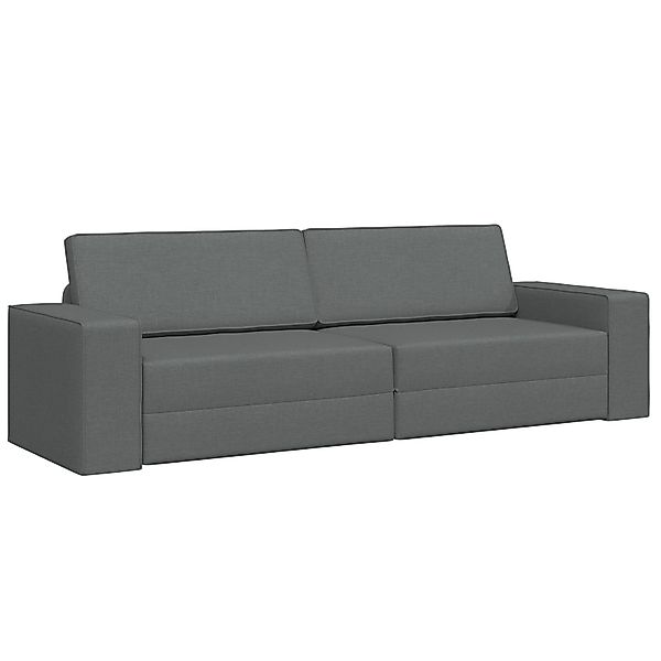vidaXL Sofa Boden-Sofa-Bett 2-in-1 Dunkelgrau 245x150x60.5 günstig online kaufen