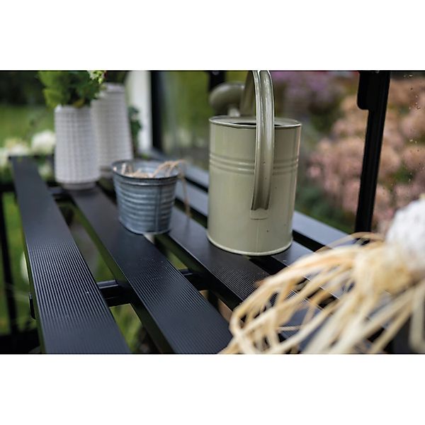 Halls Klappbarer Lamellentisch für Qube 6 mit 4,7 m² 235 cm x 55 cm Schwarz günstig online kaufen