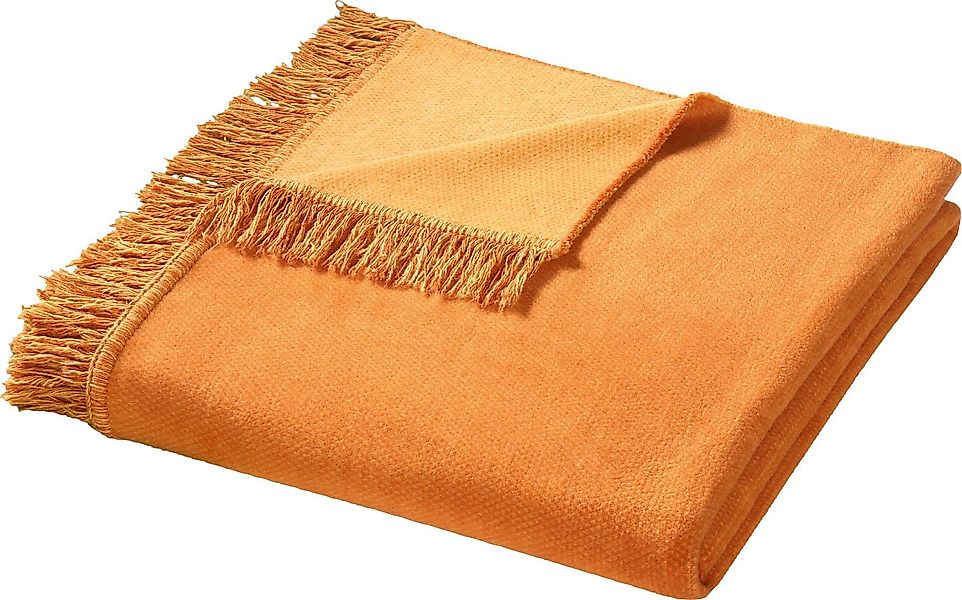 Wohndecke Capri, Biederlack, mit Fransen, Kuscheldecke günstig online kaufen