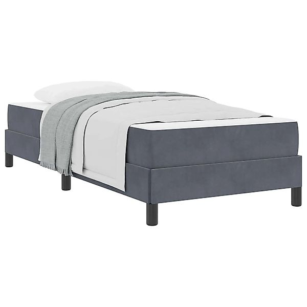 vidaXL Boxspringbett mit Matratze Dunkelgrau 80 x 220 cm Stoff 3398768 günstig online kaufen