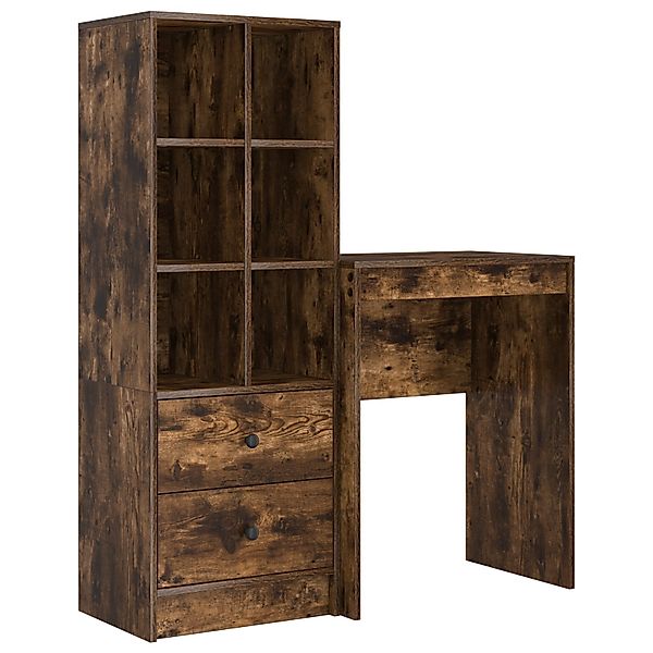vidaXL Sideboard Schreibtisch mit Stauraum Geräucherte günstig online kaufen