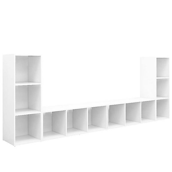 furnicato TV-Schrank TV-Schränke 4 Stk. Weiß 107x35x37 cm Holzwerkstoff (1- günstig online kaufen