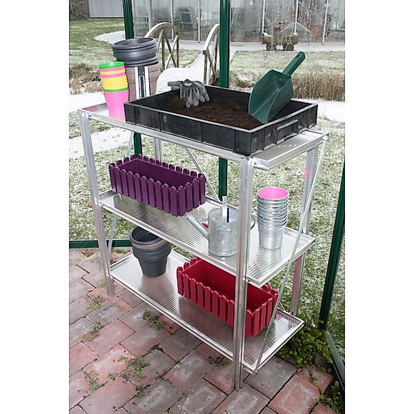 KGT Universal-Aluminium-Regalsystem für Gewächshäuser ca. 110 x 35 x 100 cm günstig online kaufen