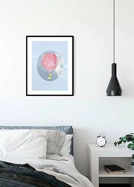 Komar Poster "Happy Balloon Blue", Figuren, (1 St.) günstig online kaufen