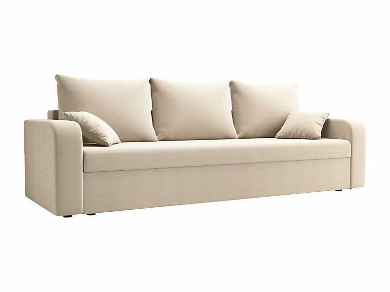 Sofa 3-Sitzer mit Schlaffunktion - Stoff - Beige - ONABIA günstig online kaufen