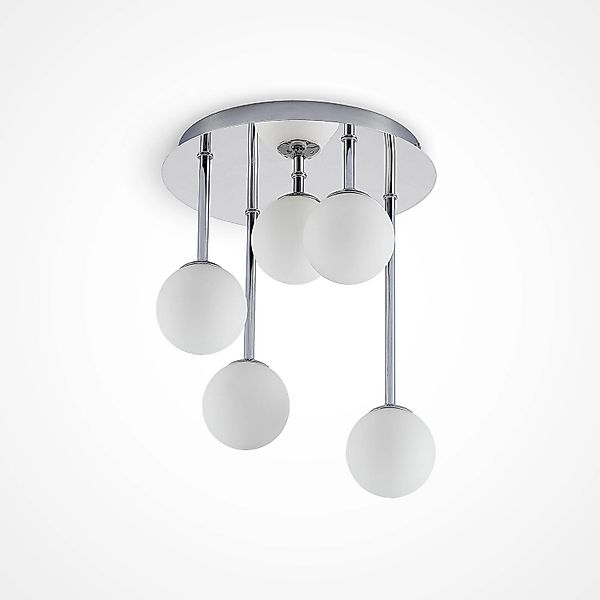 Lindby Deckenlampe Chrissy 9626254 Modern in Chrom aus Metall 5-flammig G9 günstig online kaufen