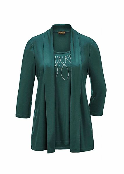 GOLDNER 3/4-Arm-Shirt "Kurzgröße Shirt in Setoptik mit Applikation" Mit fun günstig online kaufen