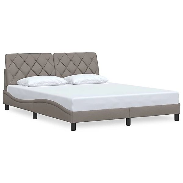 vidaXL Bettgestell ohne Matratze Taupe 160x200 cm Stoff 3310612 günstig online kaufen
