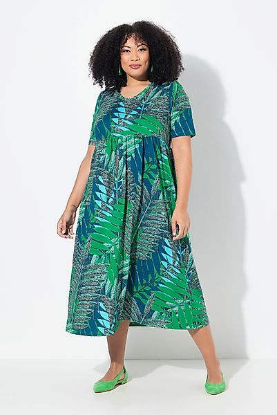 Ulla Popken Maxikleid Maxikleid A-Linie V-Ausschnitt günstig online kaufen