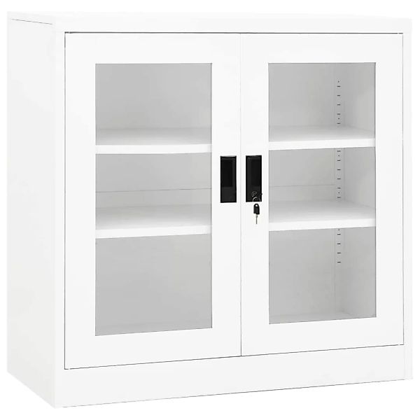 vidaXL Kleiderschrank Büroschrank Weiß 90x40x90 cm Stahl günstig online kaufen