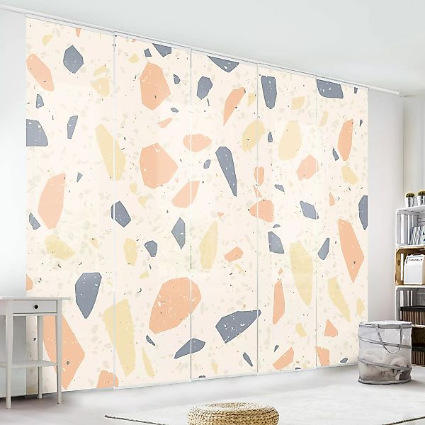 Schiebegardine Detailliertes Terrazzo Muster Siena günstig online kaufen