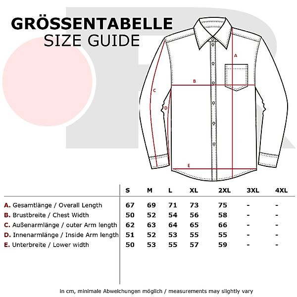 Reslad Langarmhemd Reslad Herren Hemd Patched günstig online kaufen