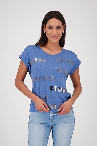 Monari Rundhalsshirt, mit Folienglanzdruck günstig online kaufen