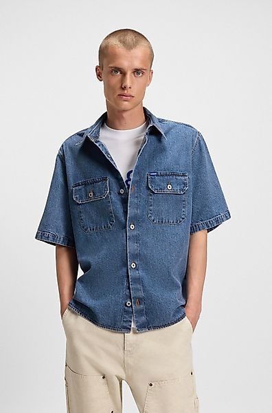 HUGO Blue Jeanshemd Ekyno in oversize günstig online kaufen