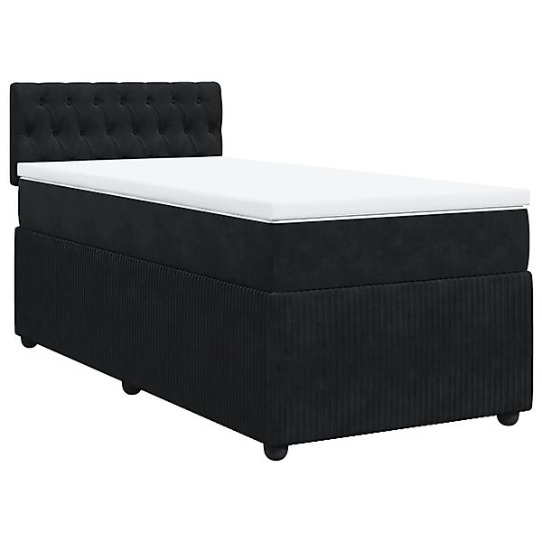 vidaXL Bett Boxspringbett mit Matratze Schwarz günstig online kaufen