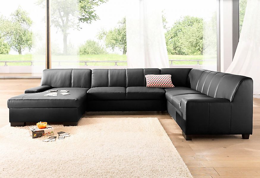 DOMO collection Wohnlandschaft "Norma, mit Kunstleder- oder Lederbezug, vie günstig online kaufen