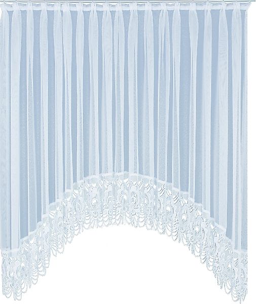 Wirth Gardine "Elena" Faltenband 1 Stk. tlg. veredelt mit echter Plauener S günstig online kaufen