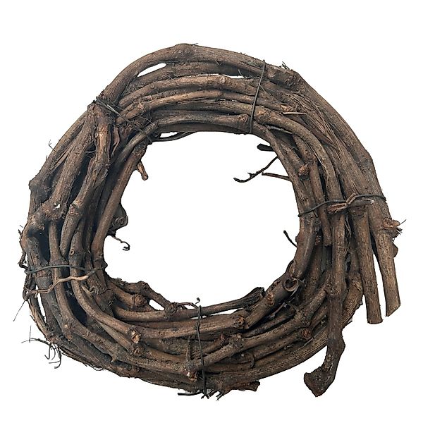 Mica Decorations Kranz Basteldekoration Ø 20 cm x 5 cm Hellbraun günstig online kaufen
