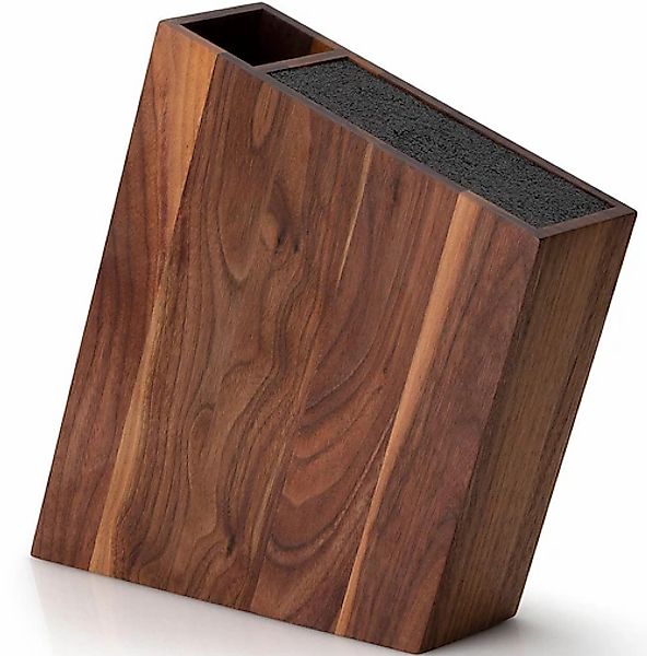 Continenta Messerblock 1 Stk. Walnussholz, integrierter Utensilienbehälter günstig online kaufen