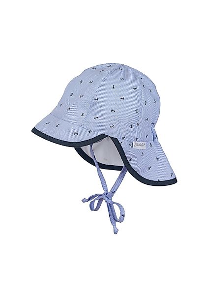 Sterntaler® Strickmütze Schirmmütze mit Nackenschutz Anker günstig online kaufen
