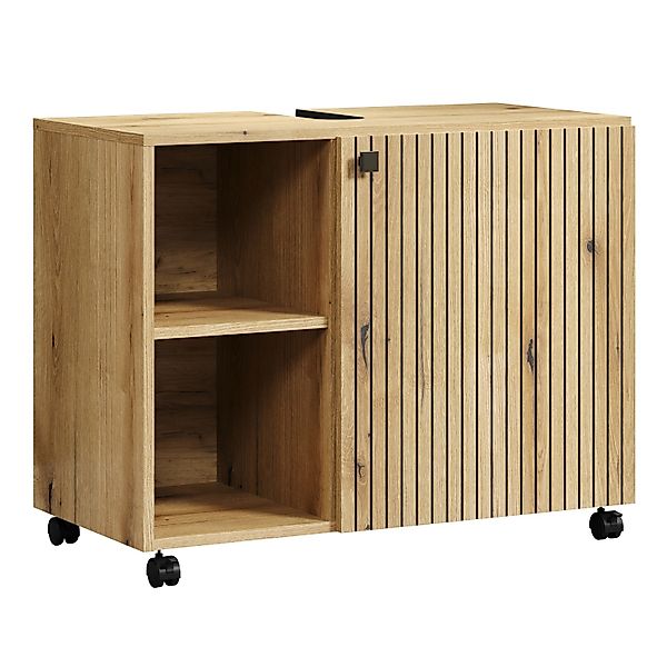 Trendteam Waschbeckenunterschrank Pure Bliss mit Rollen Artisan Eiche 80 cm günstig online kaufen