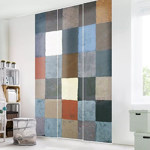 Schiebegardinen Set Muster & Textur Paul Klee - Farbtafel günstig online kaufen