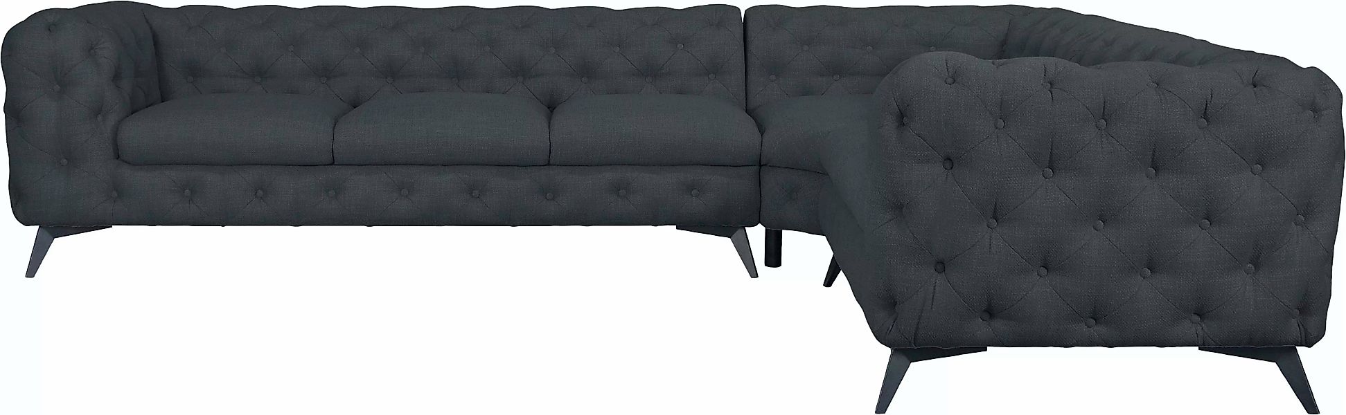 Leonique Chesterfield-Sofa "Glynis L-Form", aufwändige Knopfheftung, modern günstig online kaufen