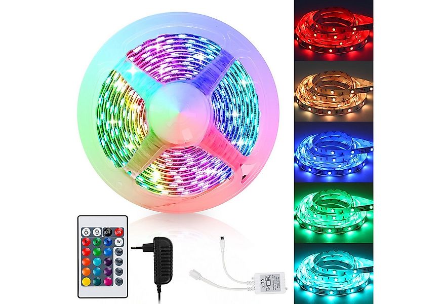 Clanmacy LED Stripe 1-10m LED Streifen set RGB LED Stripe 5050SMD IP20, 30- günstig online kaufen