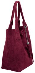 Caspar Schultertasche große Wildleder Shopper Damen günstig online kaufen