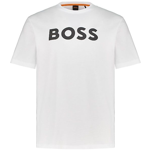 BOSS T-Shirt mit Label-Print Farbe weiß Größe: 4XL günstig online kaufen