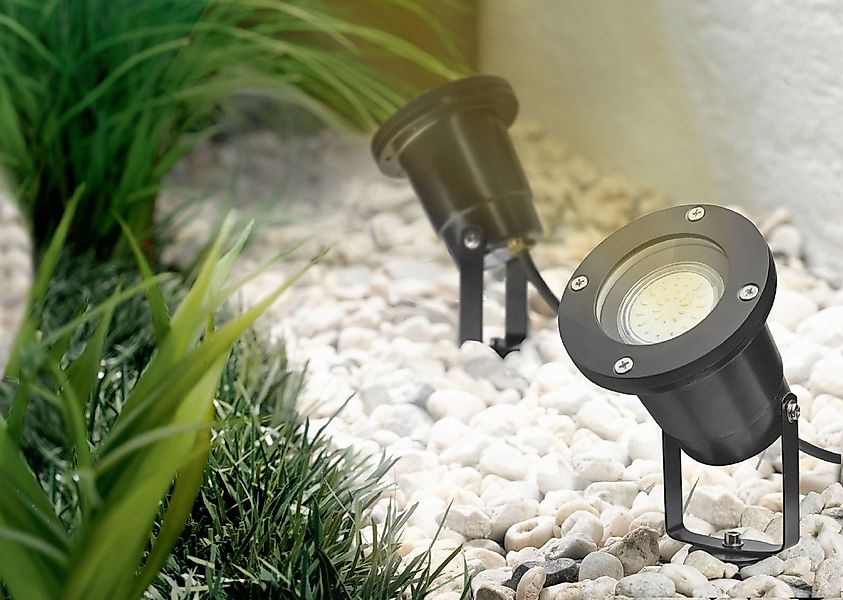 TRANGO LED Gartenstrahler, 1-flammig 3078B IP65 LED Gartenstrahler aus Alu- günstig online kaufen