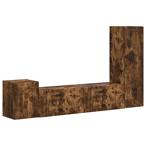 vidaXL TV-Schrankset 4-Tlg Geräucherte Eiche Holzwerkstoff 3409002 günstig online kaufen