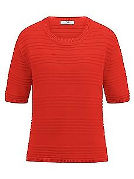 Rundhals-Pullover Peter Hahn rot günstig online kaufen