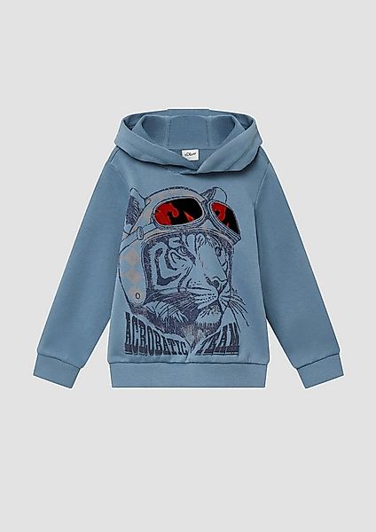 s.Oliver Sweatshirt Sweatshirt Hoodie aus Baumwollmix mit Folienprint günstig online kaufen