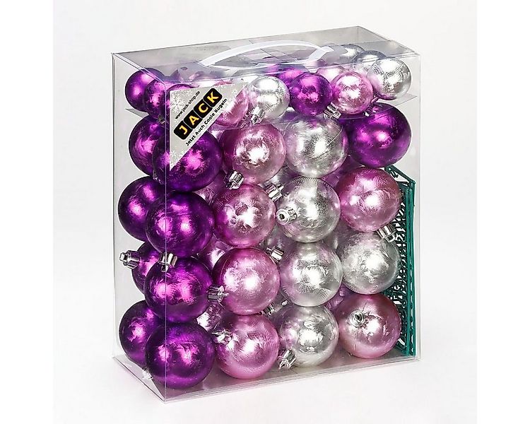 JACK Christbaumschmuck JACK by Inge 50x Kunststoff Kugeln Eislack Violett F günstig online kaufen