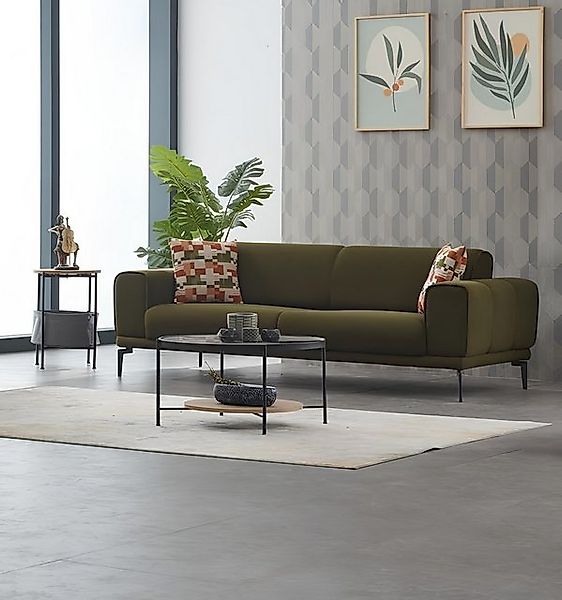 JVmoebel Sofa Polstersofa Dreisitzer Sofa 3 Sitzer Stoffsofa Couch Grün Lux günstig online kaufen