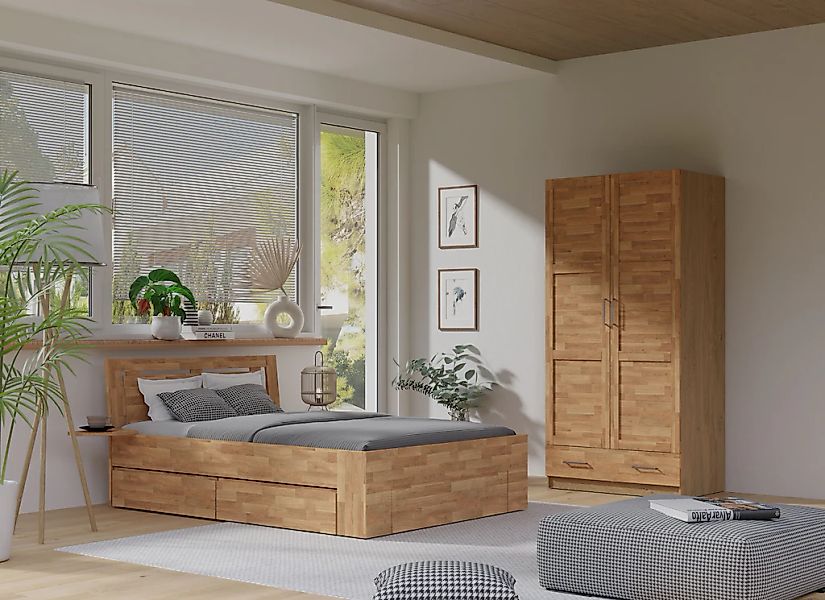 OTTO home Kleiderschrank "Sabrina, 97x60x200cm, natürlicher Landhausstil" t günstig online kaufen