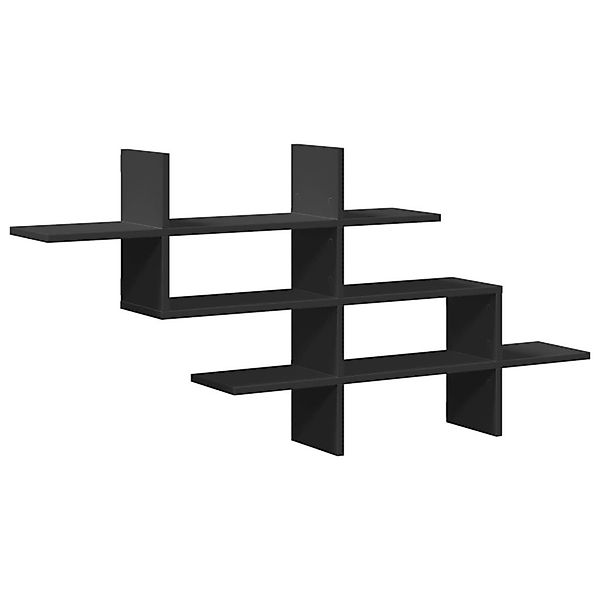 vidaXL Regal Wandregal Schwarz 124,5x18x60,5 cm günstig online kaufen