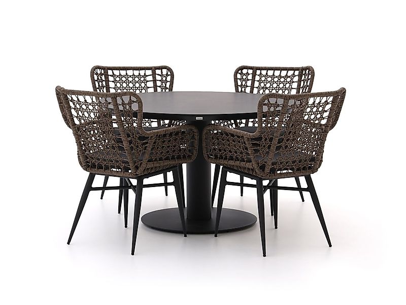 Intenso Busso/La Fonte ø 120 cm Gartenmöbel-Set 5-teilig günstig online kaufen